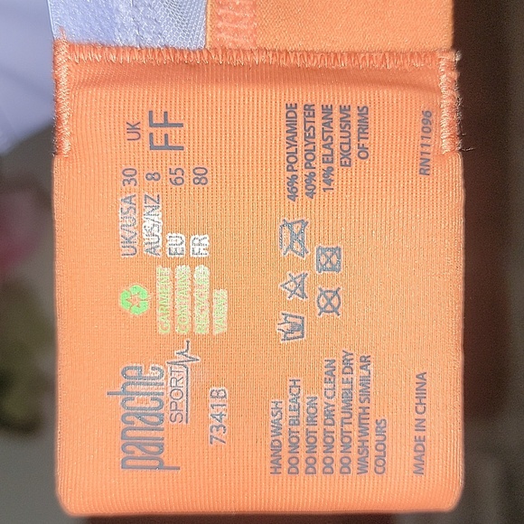 Panache Sport Non-Wired Sport Bra Lilac/Orange - Picture 9 of 9